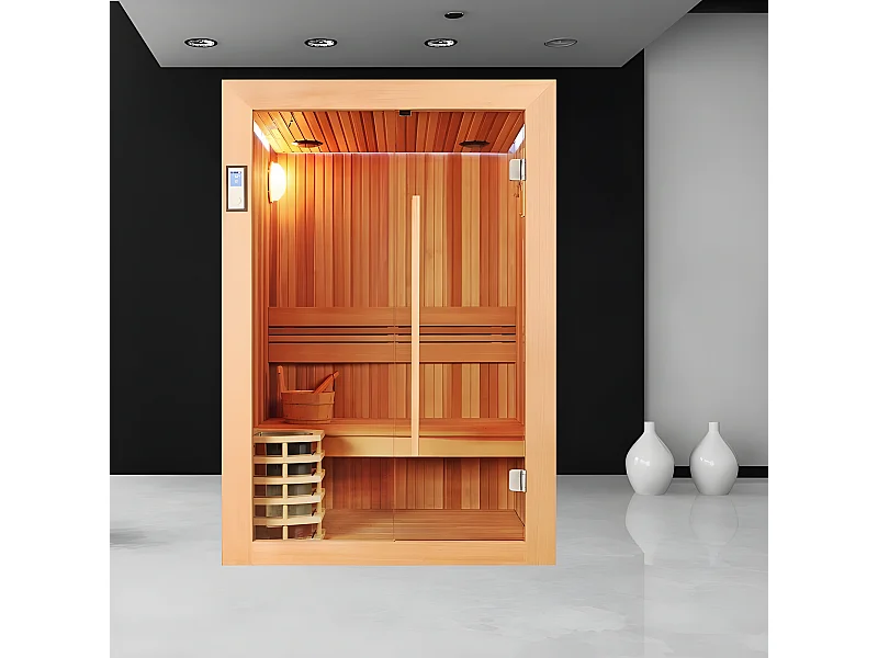 Sauna Boreal® Evasion 130 - sauna de luxe en cèdre rouge 2 personnes