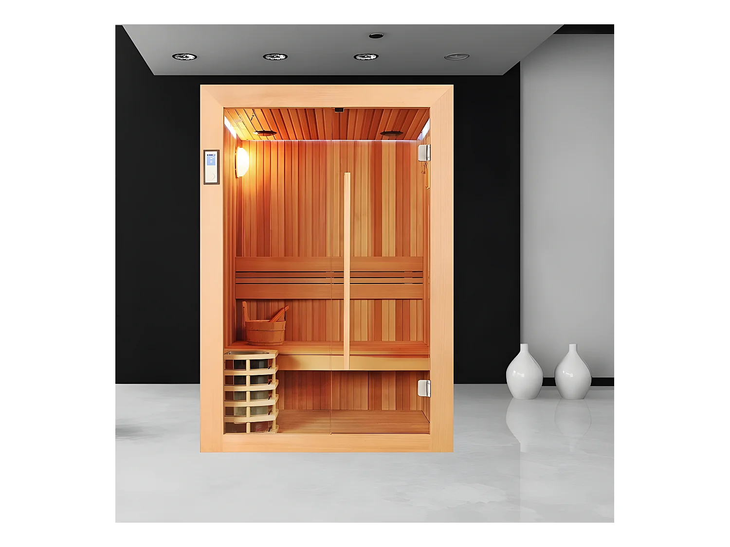 Sauna Boreal® Evasion 130 - sauna de luxe en cèdre rouge 2 personnes