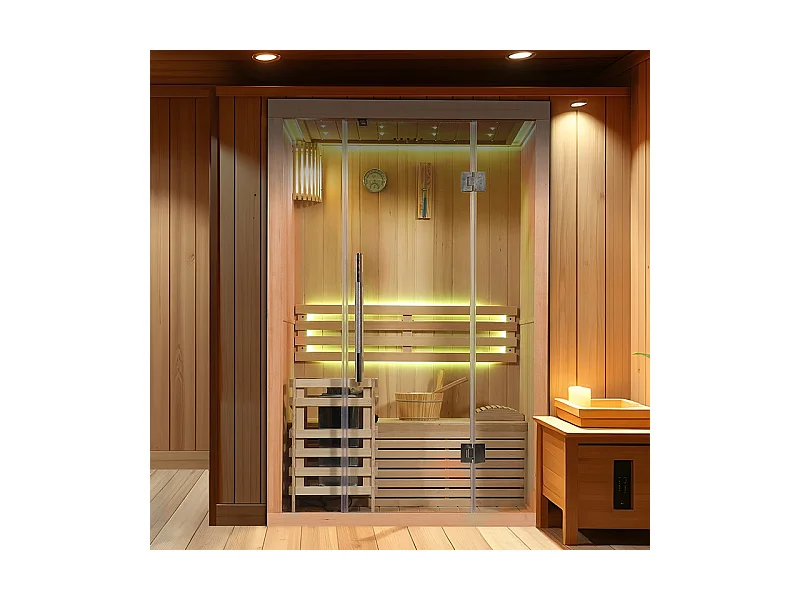 Sauna finlandais Nordica® Vapeur V12 - 1-2 places - 130 x 100 x H.200