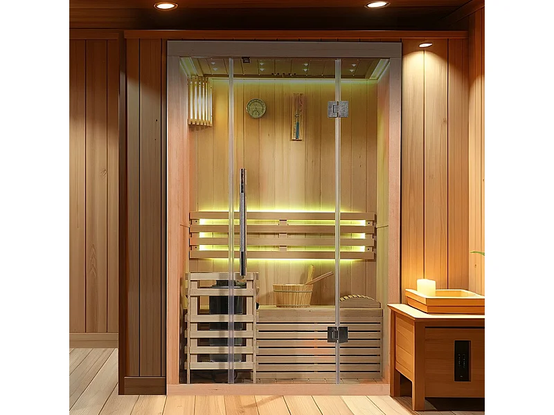 Sauna finlandais Nordica® Vapeur V12 - 1-2 places - 130 x 100 x H.200