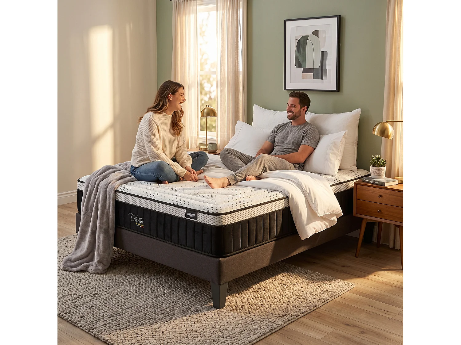 BELLECOUR LITERIE | Matelas CELESTIN 2.0 90x190 cm | Mousse avec mémoire de forme