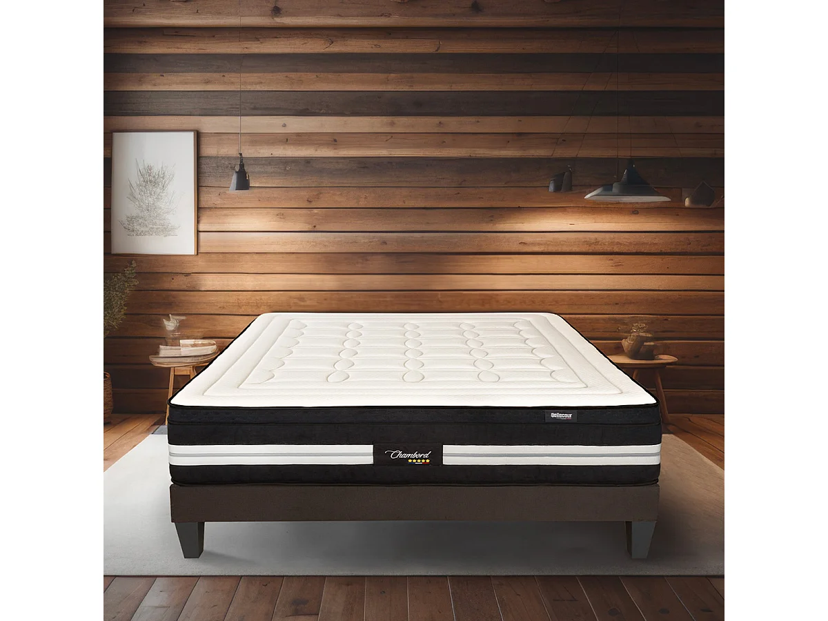 Matelas Chambord - Micro-ressorts - Accueil mémoire de forme moelleux - 32 cm - 90x200 cm