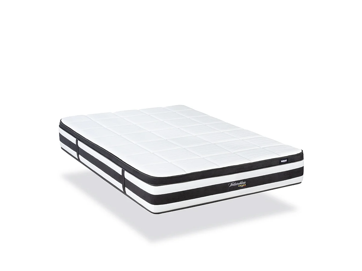 Ensemble Fontainebleau 160x200 cm Matelas Ressorts ensachés + Sommier Bois