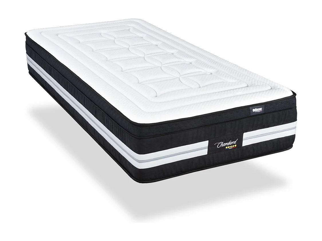 BELLECOUR LITERIE | Pack Prêt à dormir CHAMBORD 90x200 cm | Matelas Micro-ressorts + Sommier + Accessoires