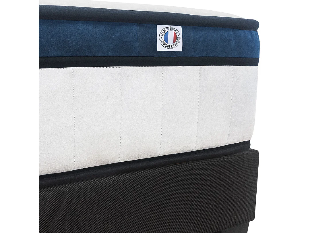 HYPSOM | Pack Prêt à dormir MONTESQUIEU 90x200 cm | Matelas Ressorts ensachés + Sommier + Accessoires
