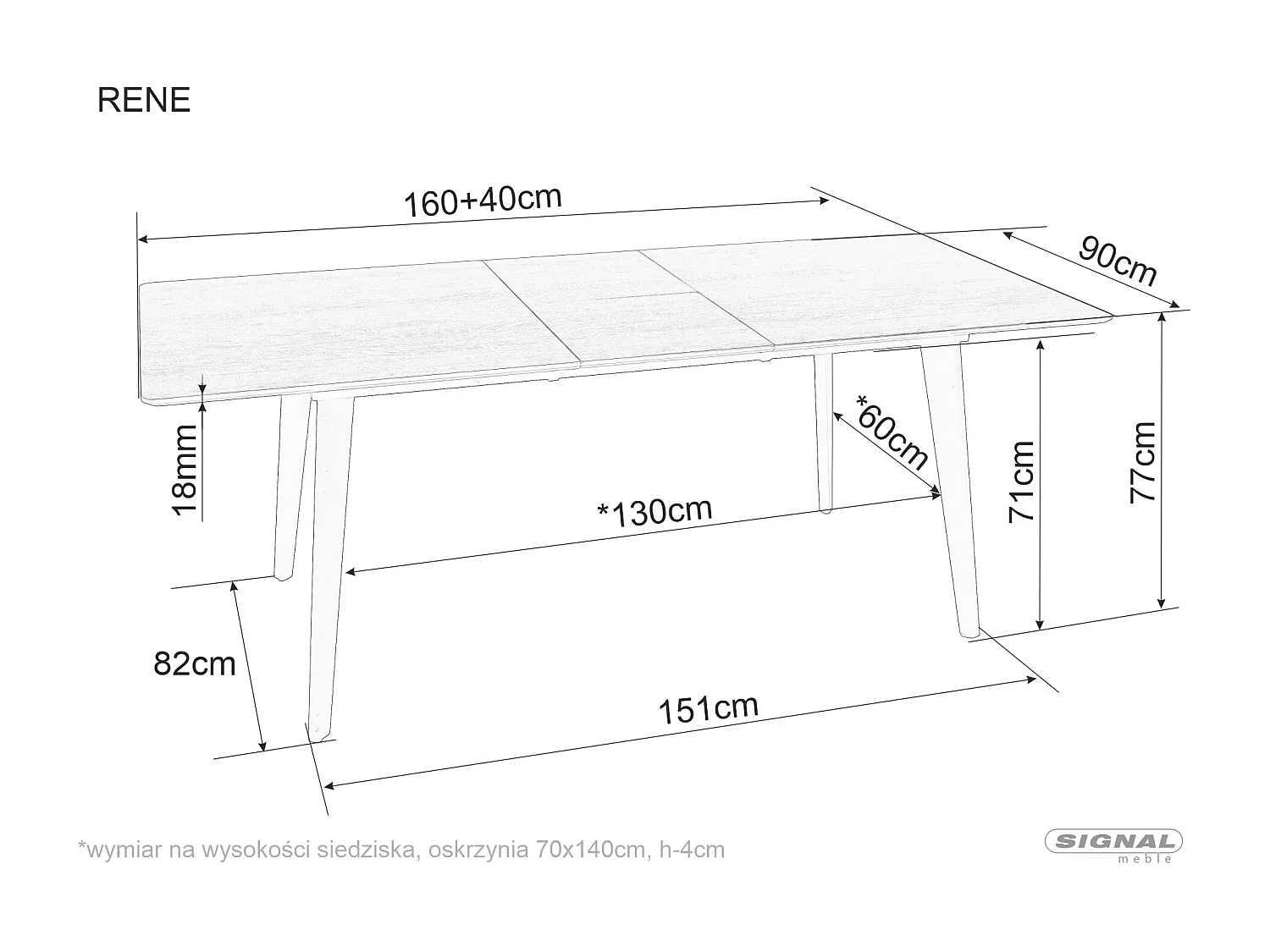 Esstisch Rene/MDF/Beige/90x200