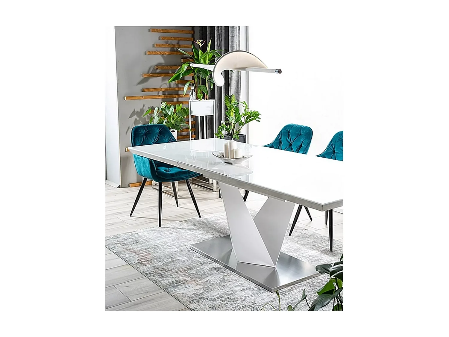 Table de salle à manger Alaras III/Blanc/80x180/En Stock