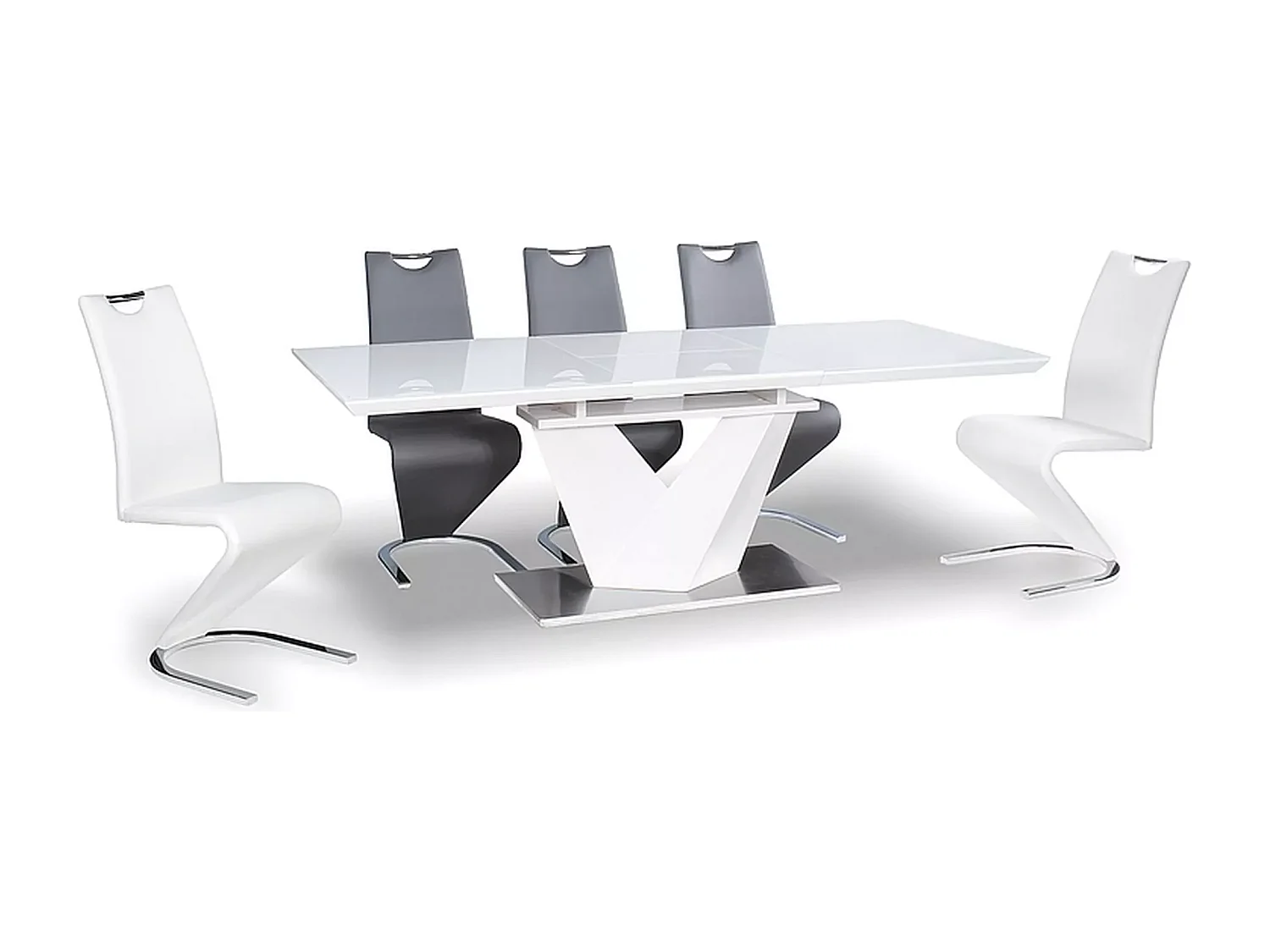 Tavolo da pranzo Alaras III/Bianco/80x180/In Magazzino