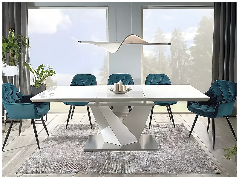 Tavolo da pranzo Alaras III/Bianco/80x180/In Magazzino