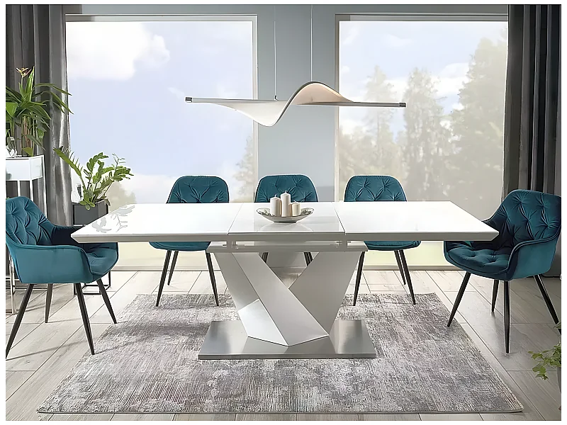 Table de salle à manger Alaras III/Blanc/80x180/En Stock