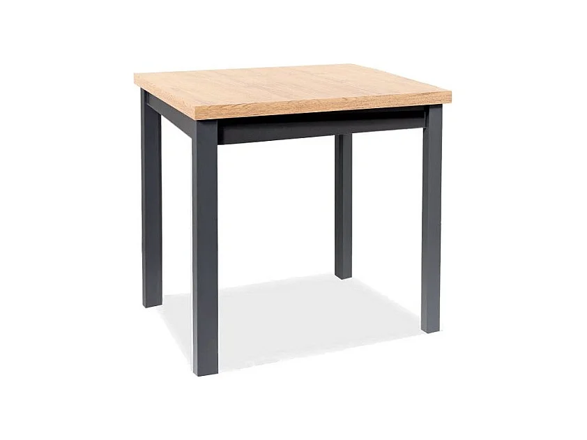 Table à manger 4 couverts - Noir / Beige foncé - L 90 x P 65 x H 75 cm