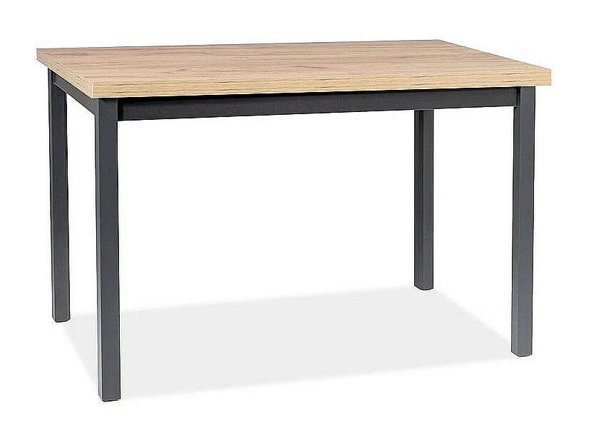 Table à manger 6 couverts - Noir / Beige foncé - L 120 x P 68 x H 75 cm