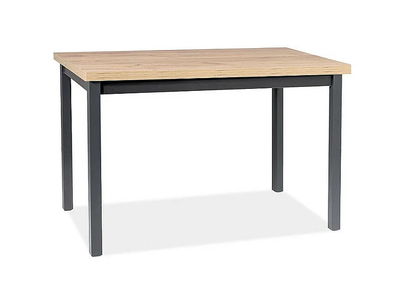 Table à manger 6 couverts - Noir / Beige foncé - L 120 x P 68 x H 75 cm