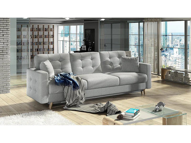 3 Pers. Divano Tavia/Tessuto/Grigio