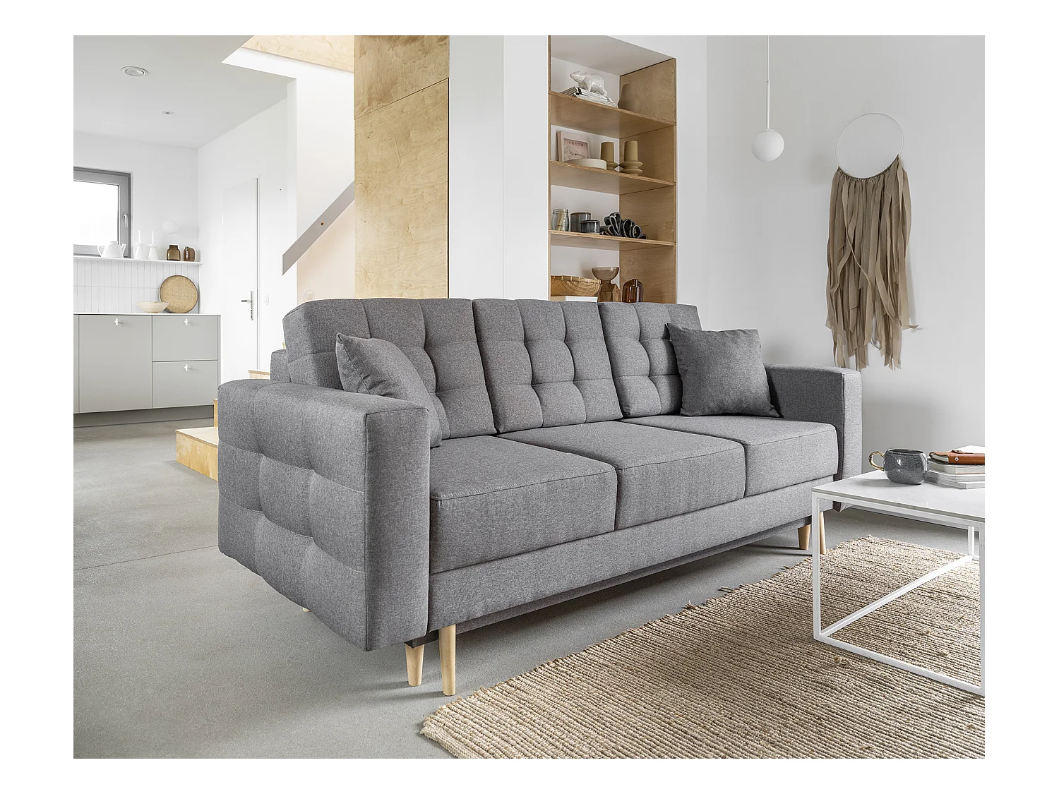 3 Pers. Canapé Tavia/Tissu/Gris