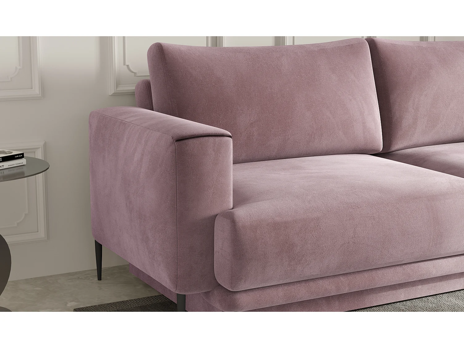 3 Pers. Couch Lexo Lux/Stoffbezug/Pink