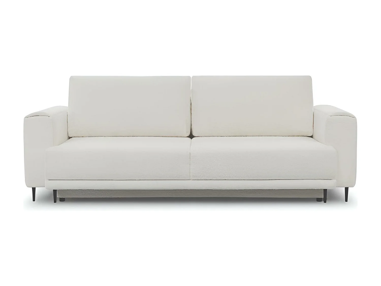 3 Pers. Couch Lexo Lux/Stoffbezug-Bouclé/Weiss