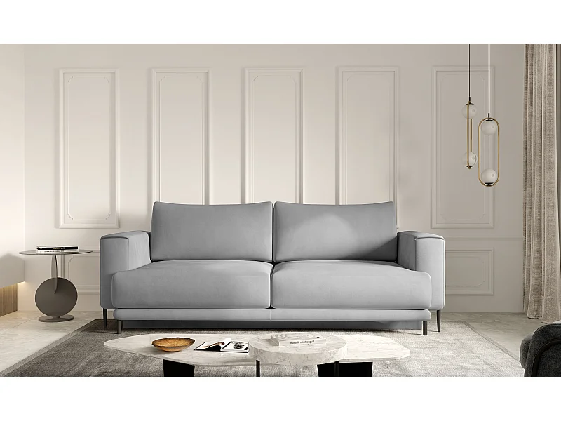3 Pers. Couch Lexo Lux/Tissu/Gris