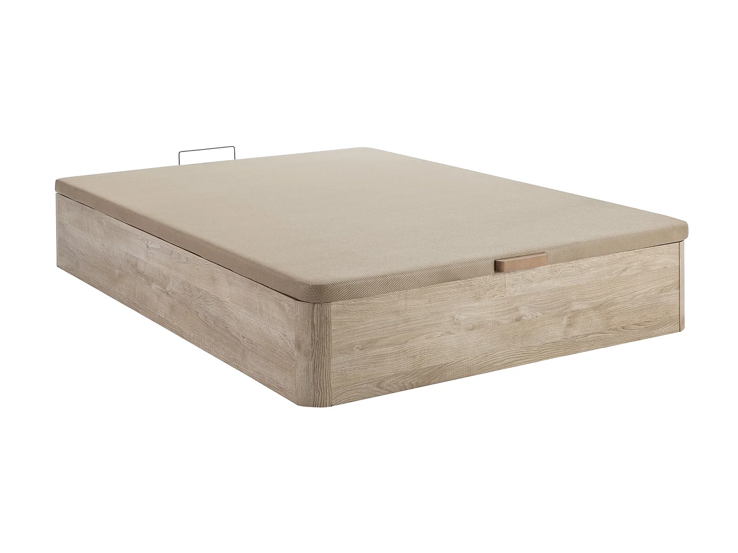 Ensemble 160 x 200 cm sommier coffre naturel clair + matelas ressorts et mémoire de forme ép.15cm - WOLKENLOS de YSMÉE