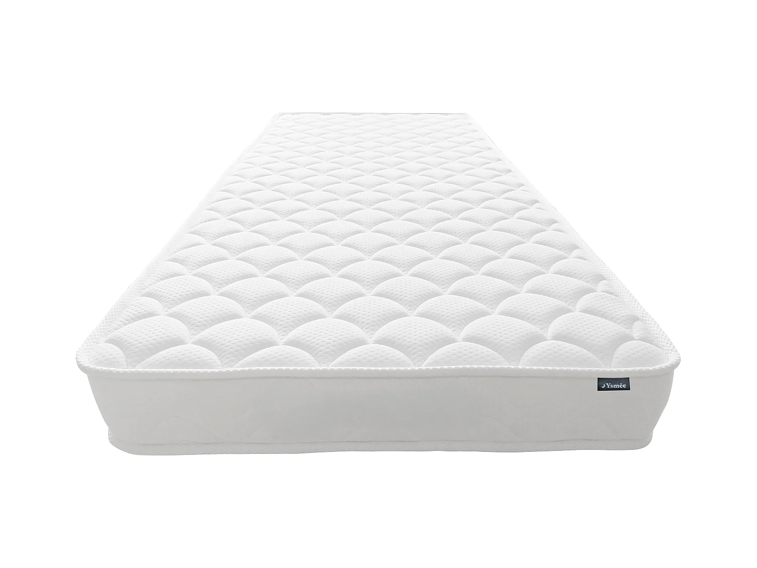 Ensemble 90 x 190 cm sommier coffre naturel clair + matelas mémoire de forme ép.15cm - PELOPS de YSMÉE