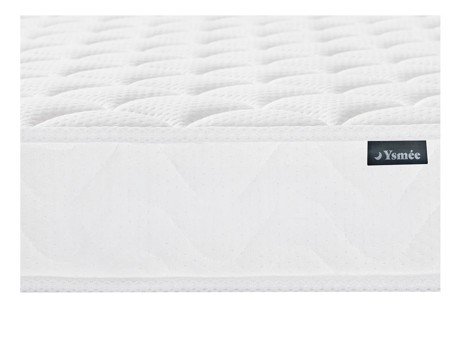 Ensemble 140 x 190 cm sommier coffre naturel clair + matelas mémoire de forme ép.15cm - PELOPS de YSMÉE