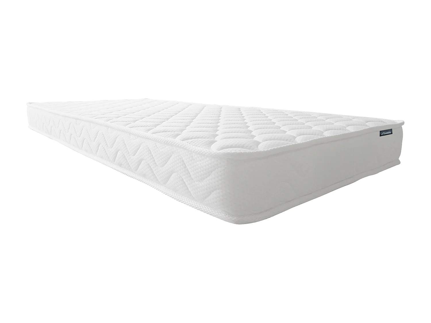 Ensemble 90 x 190 cm sommier coffre blanc + matelas mémoire de forme ép.15cm - PELOPS de YSMÉE