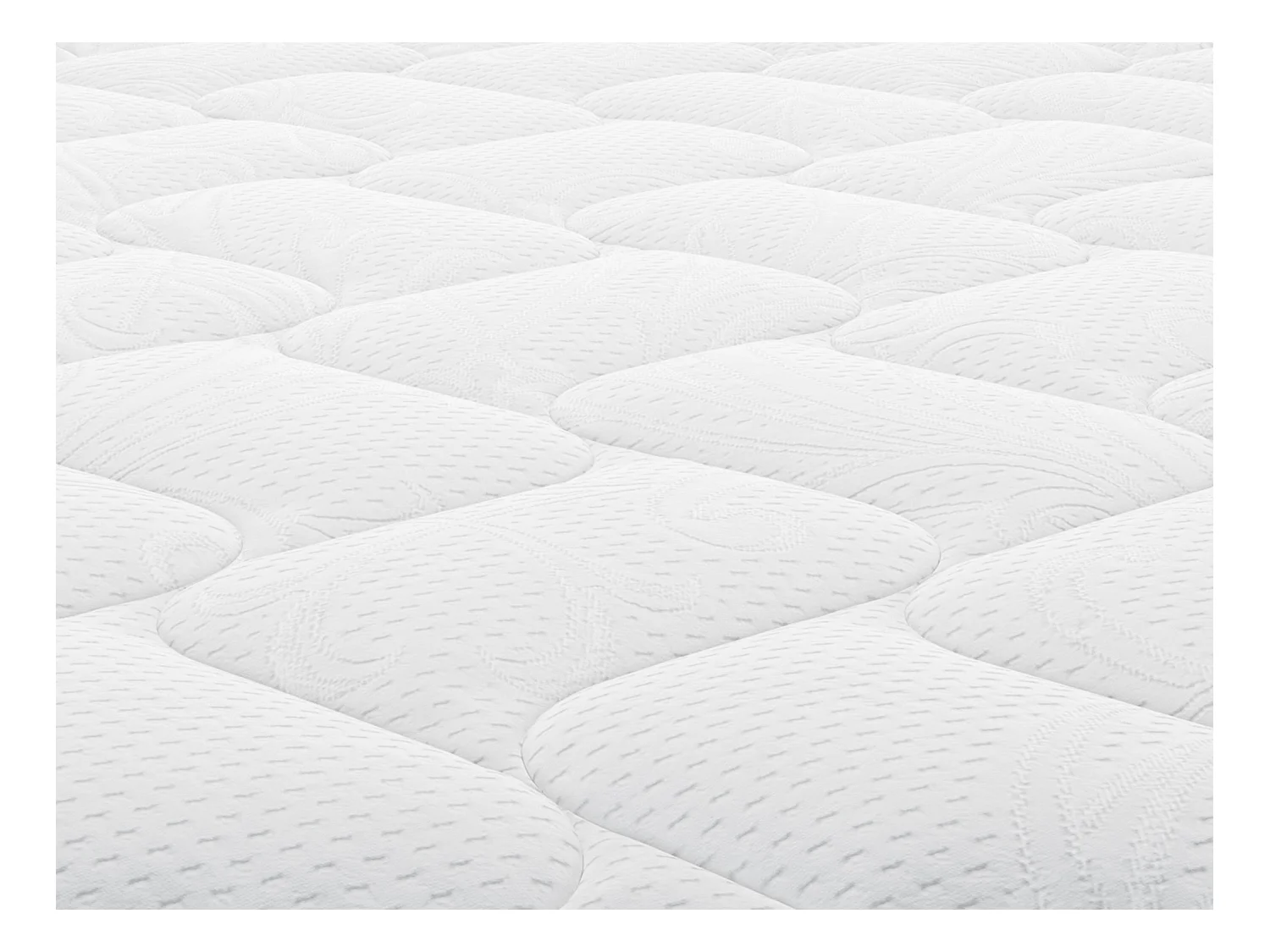 Set aus Bettgestell mit Bettkasten + Taschenfederkernmatratze mit Memory Schaum - 160 x 200 cm - Hybridmatratze - Stärke 25 cm - Weiß - ASTRIA Art Collection von YSMÉE