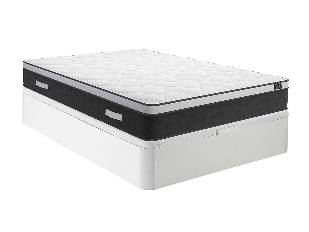 Set aus Bettgestell mit Bettkasten + Taschenfederkernmatratze mit Memory Sc günstig online kaufen