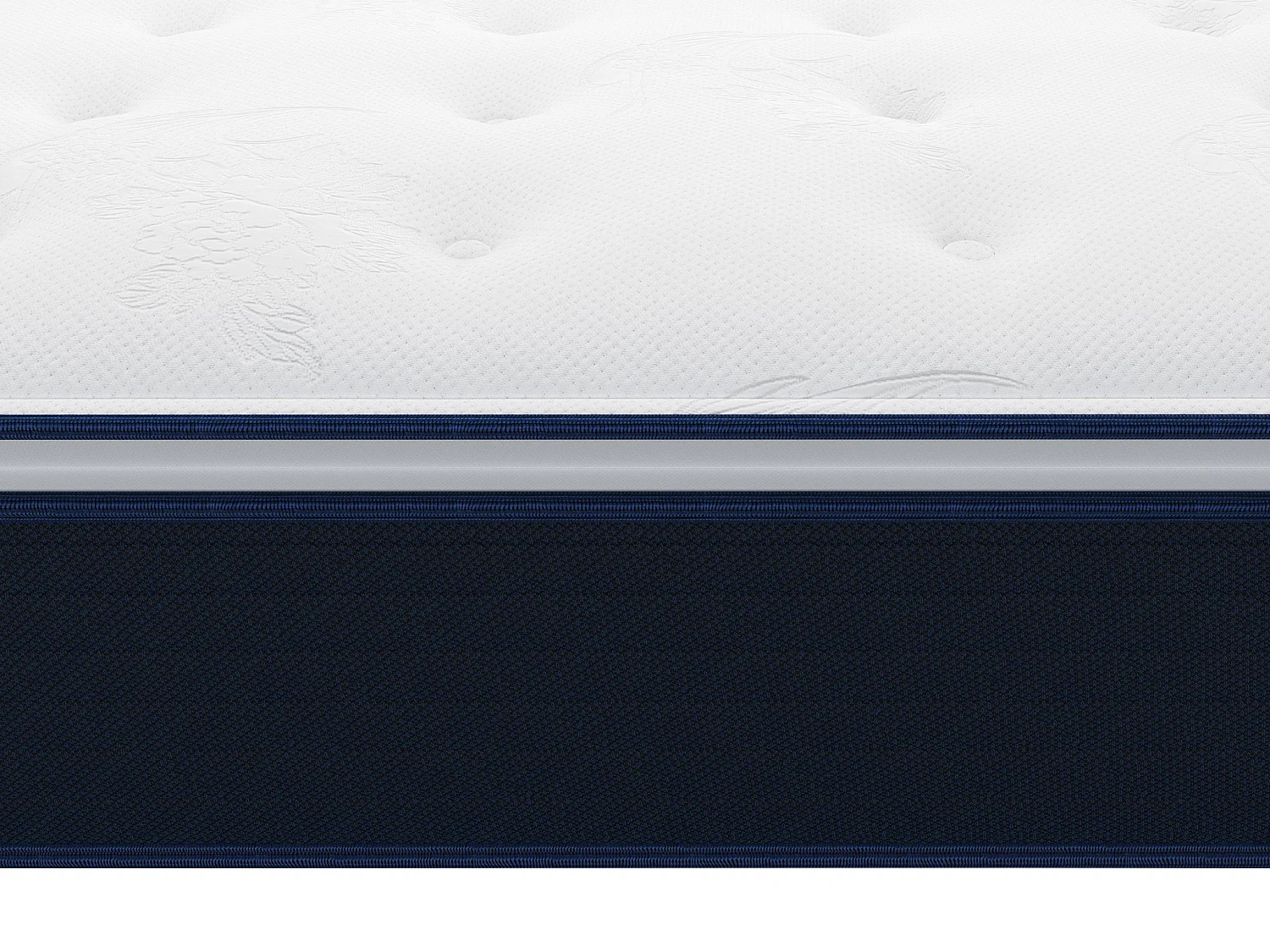 Ensemble 180 x 200 cm sommier coffre naturel clair + matelas ressorts ensachés et surmatelas intégré ép.24cm - ALTIER de YSMÉE