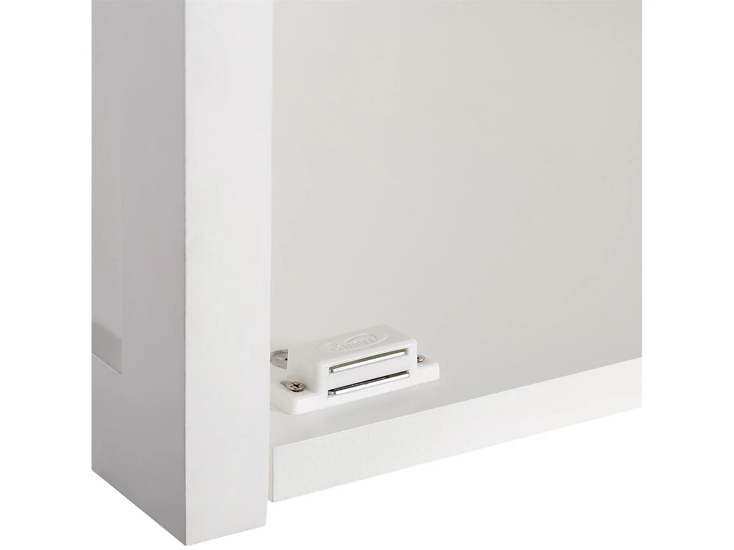 Table de chevet GATO petite commode avec un espace nid pour chat, en MDF lasuré de coloris blanc