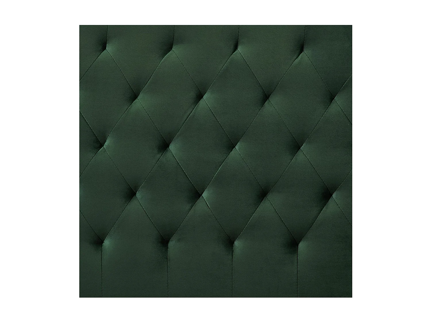 Lit simple GLAMOUR couchage 90x190 cm, avec sommier et pieds en métal doré, style baroque, revêtement en velours capitonné vert