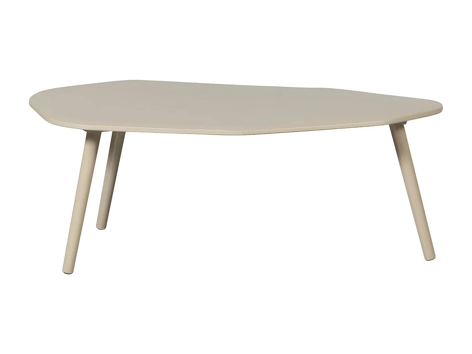 Davina - Lot de 2 tables basses gigognes organiques en bois - Beige