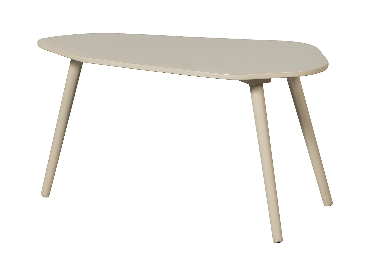 Davina - Lot de 2 tables basses gigognes organiques en bois - Beige