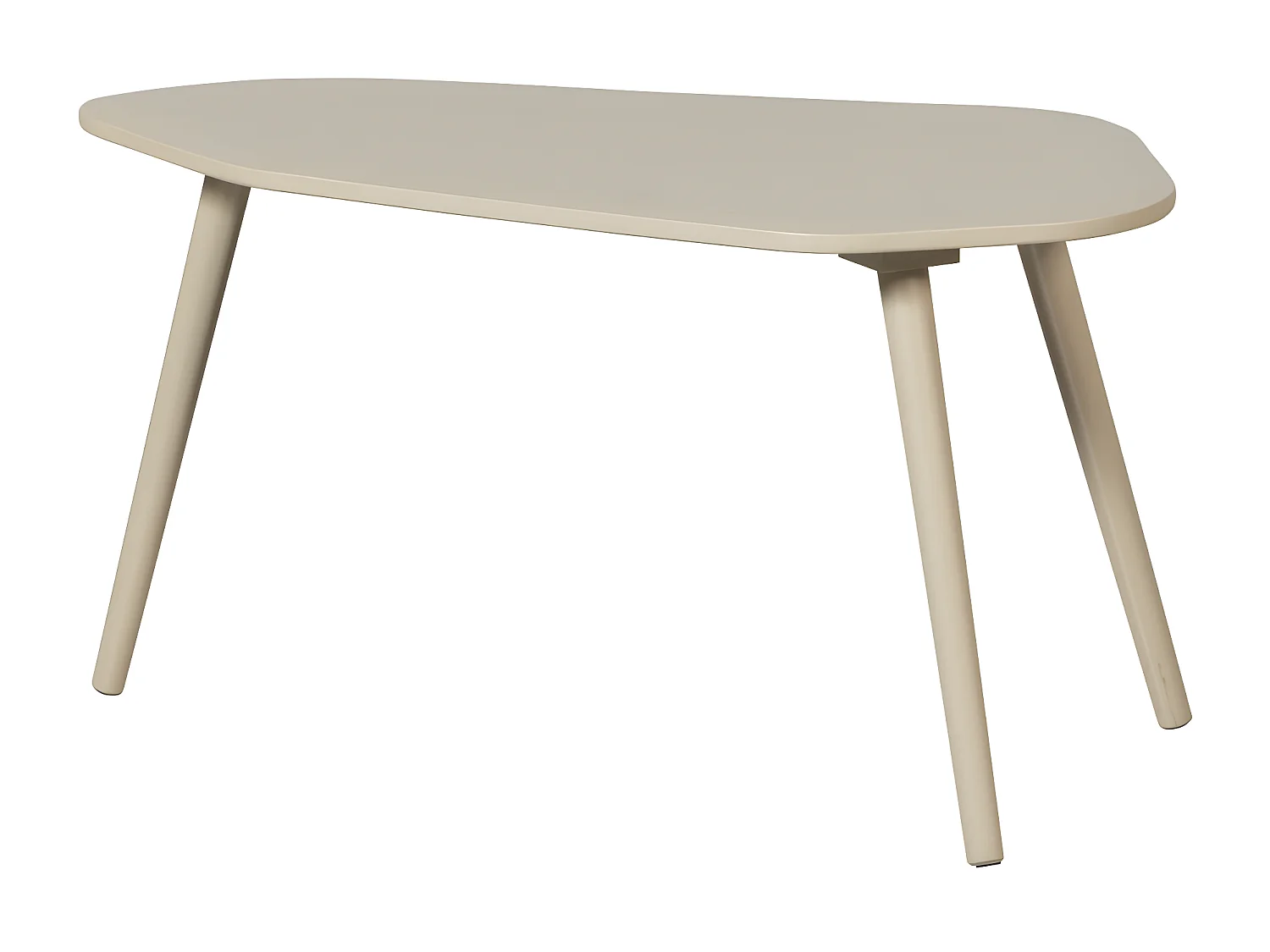 Davina - Lot de 2 tables basses gigognes organiques en bois - Beige