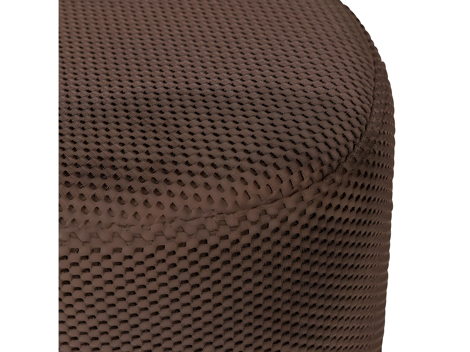 Puuk - Pouf rond en tissu ø40cm - Marron
