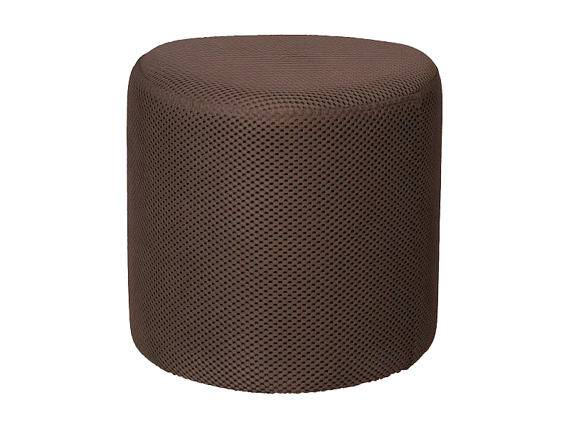 Puuk - Pouf rond en tissu ø40cm - Marron