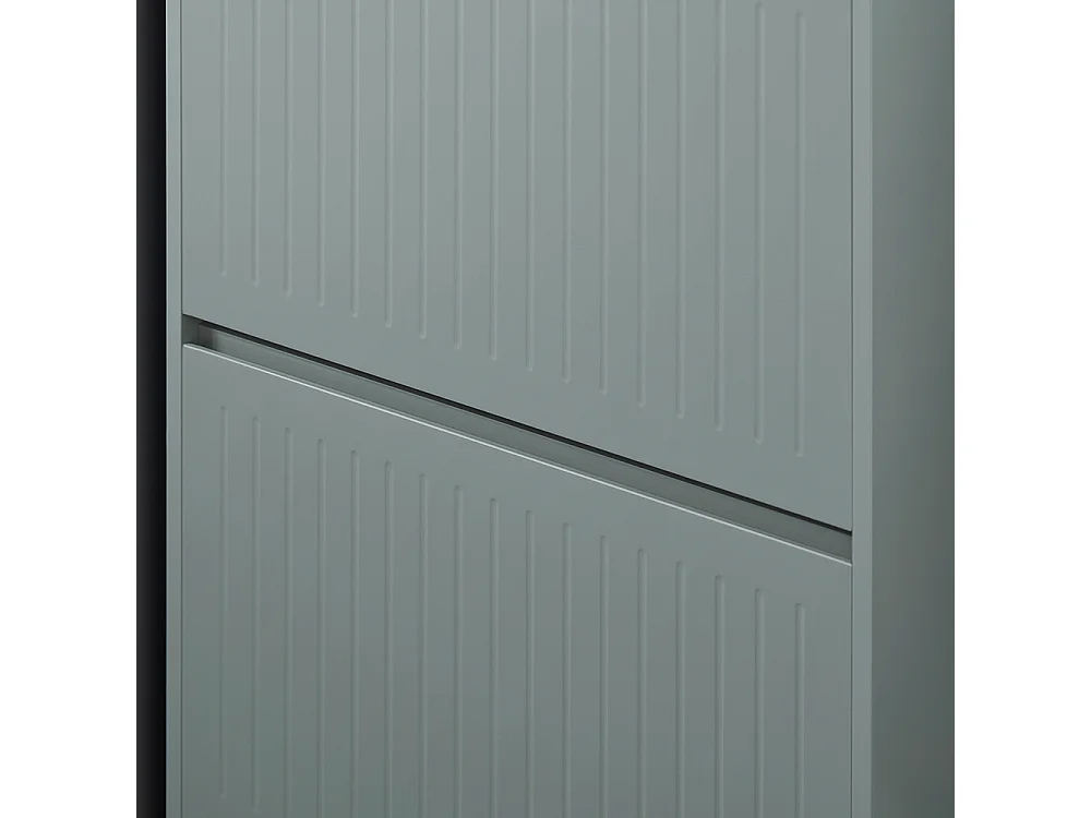 SoBuy Schoenenkast Hal Schoenenopberger met 3 kleppen voor kleine hal, Grijs, LPH 61x26x120 cm, FSR165-H-HG