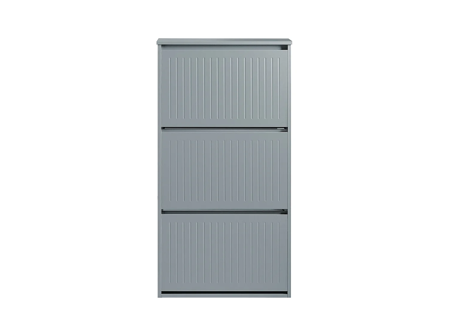 SoBuy Schoenenkast Hal Schoenenopberger met 3 kleppen voor kleine hal, Grijs, LPH 61x26x120 cm, FSR165-H-HG