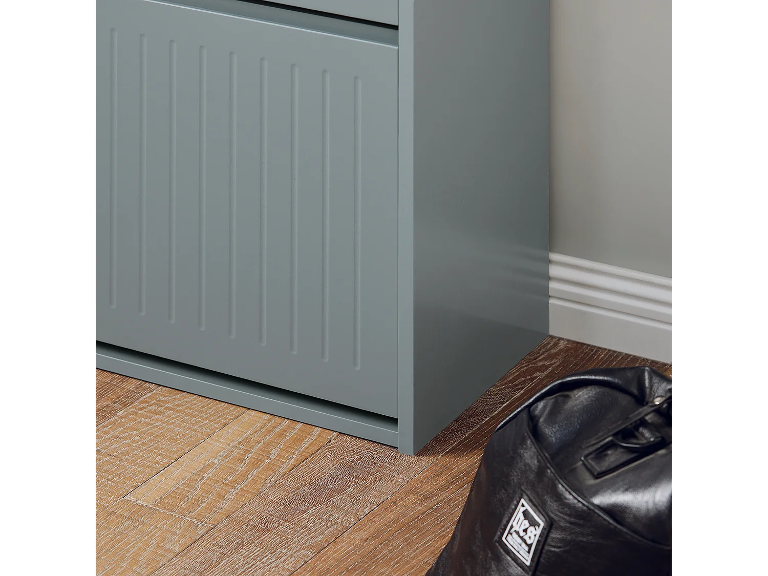 SoBuy FSR165-H-SCH Schoenenkast met 3 Flappen, Schoenencommode, Schoenenkist, Opbergkast