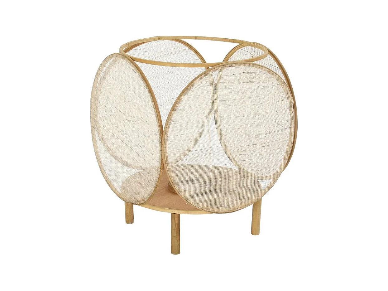 Farol DKD Home Decor Cristal Natural Marrón Bambú Oriental 42 x 42 x 55 cm
