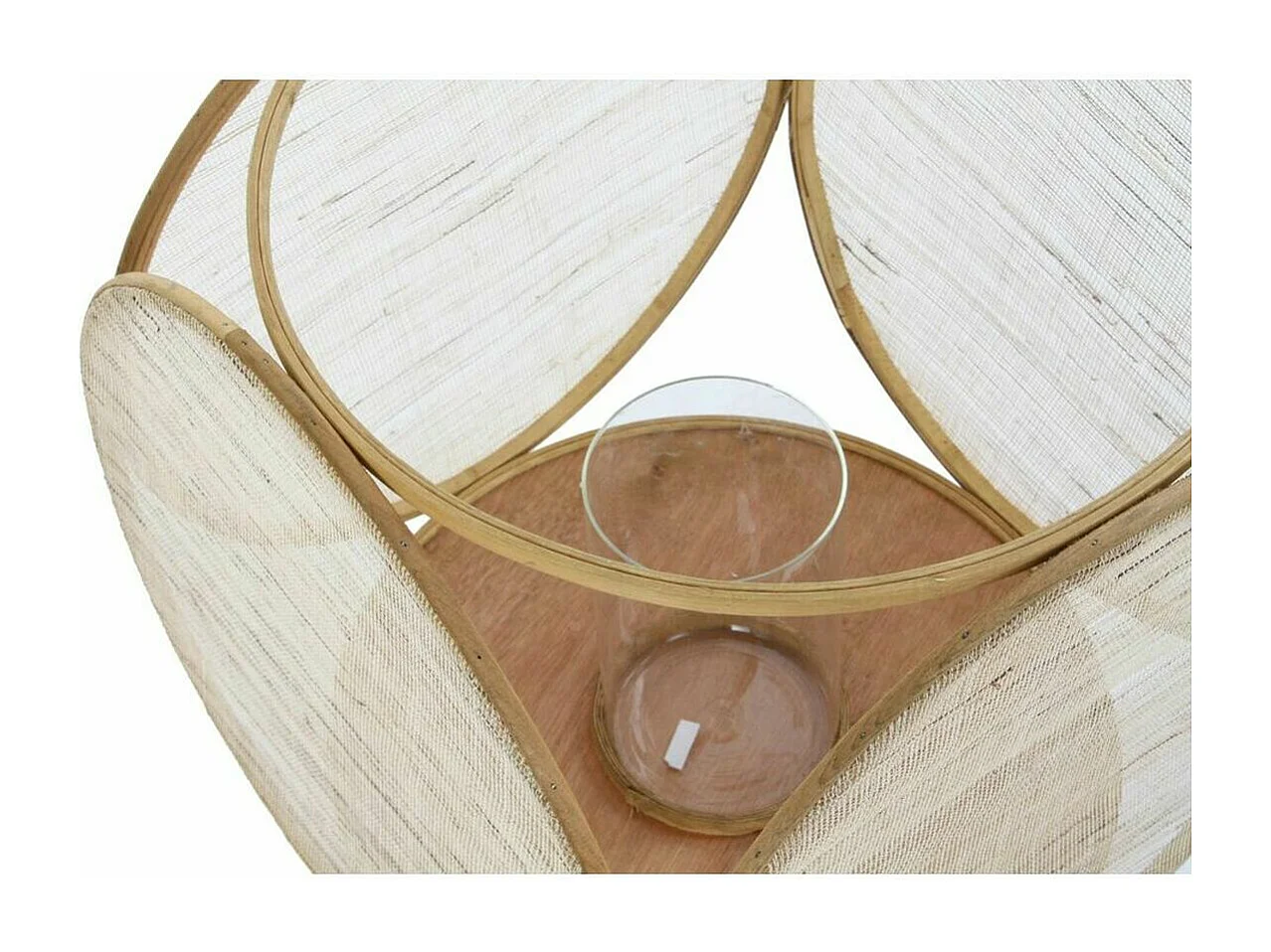 Farol DKD Home Decor Cristal Natural Marrón Bambú Oriental 42 x 42 x 55 cm