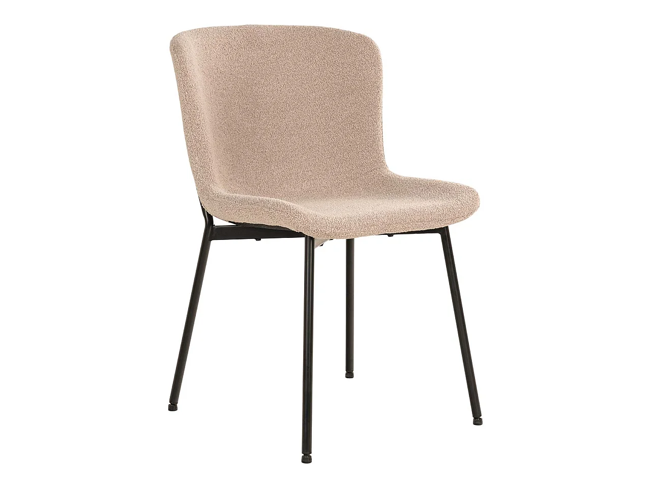 Maceda eetkamerstoel bouclé beige.