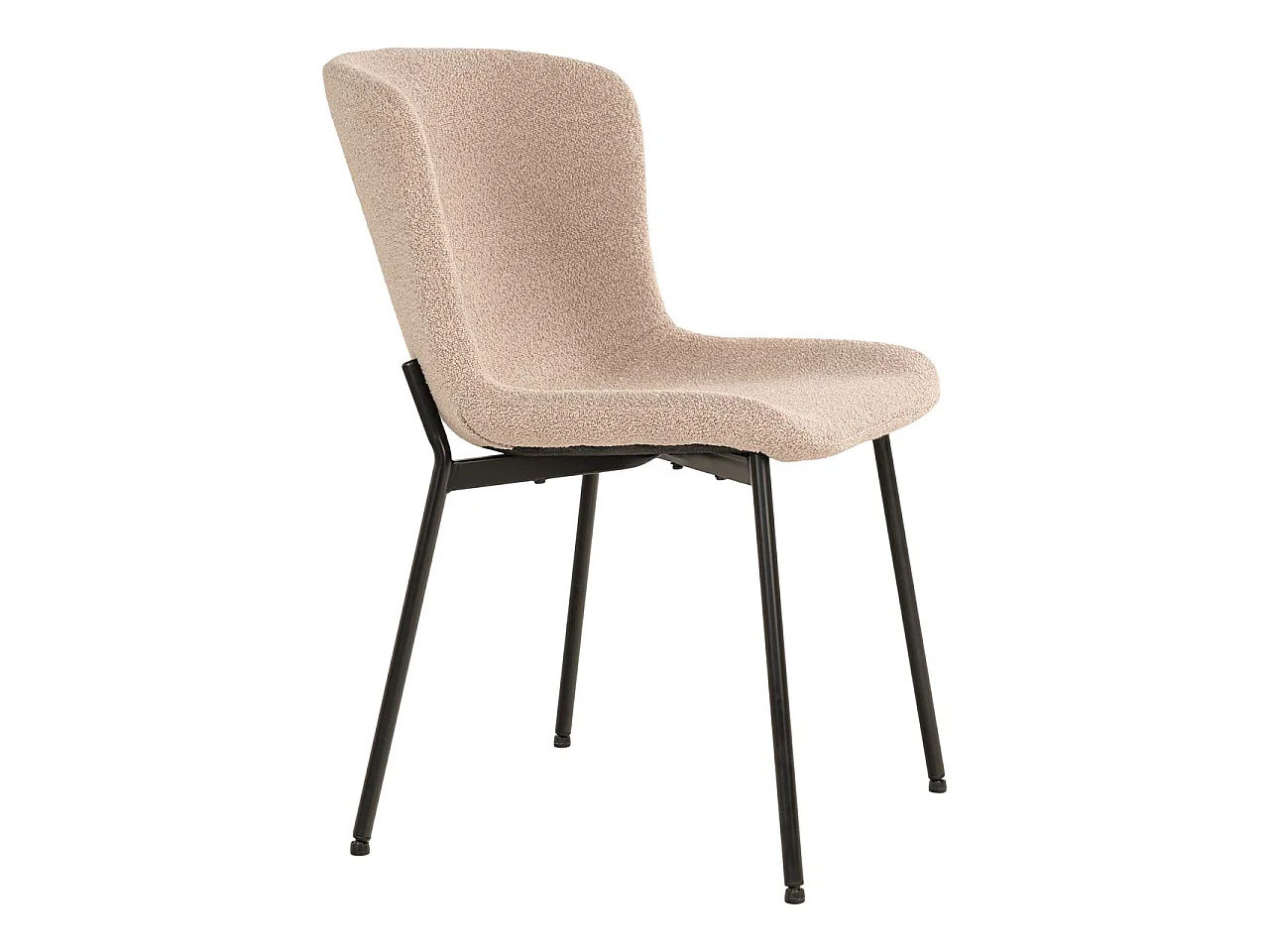 Maceda eetkamerstoel bouclé beige.