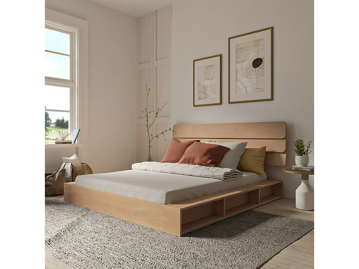 Tête de lit 180 cm bois massif hêtre DONA