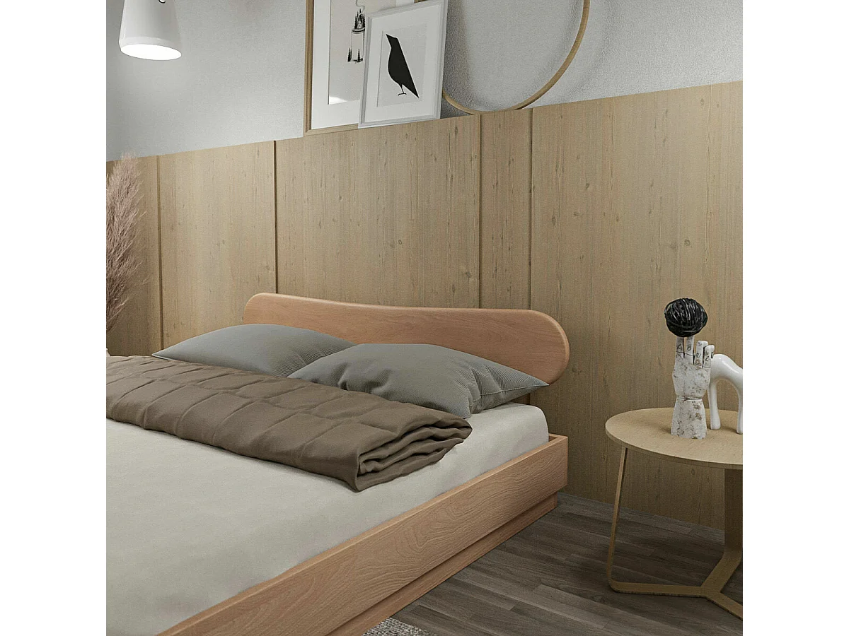 Tête de lit 144 cm bois massif hêtre ZENA