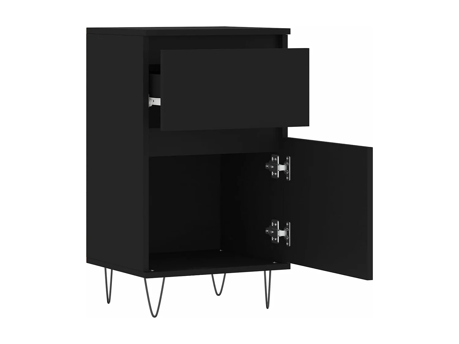 Buffets 2 pcs noir 40x35x70 cm bois d’ingénierie