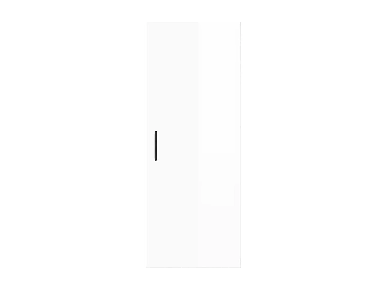 Buffet haut Blanc brillant 34,5x34x180 cm Bois d'ingénierie