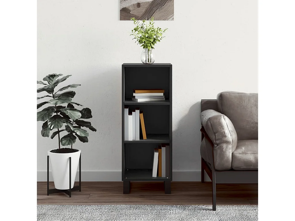 Buffet noir 34,5x32,5x90 cm bois d'ingénierie