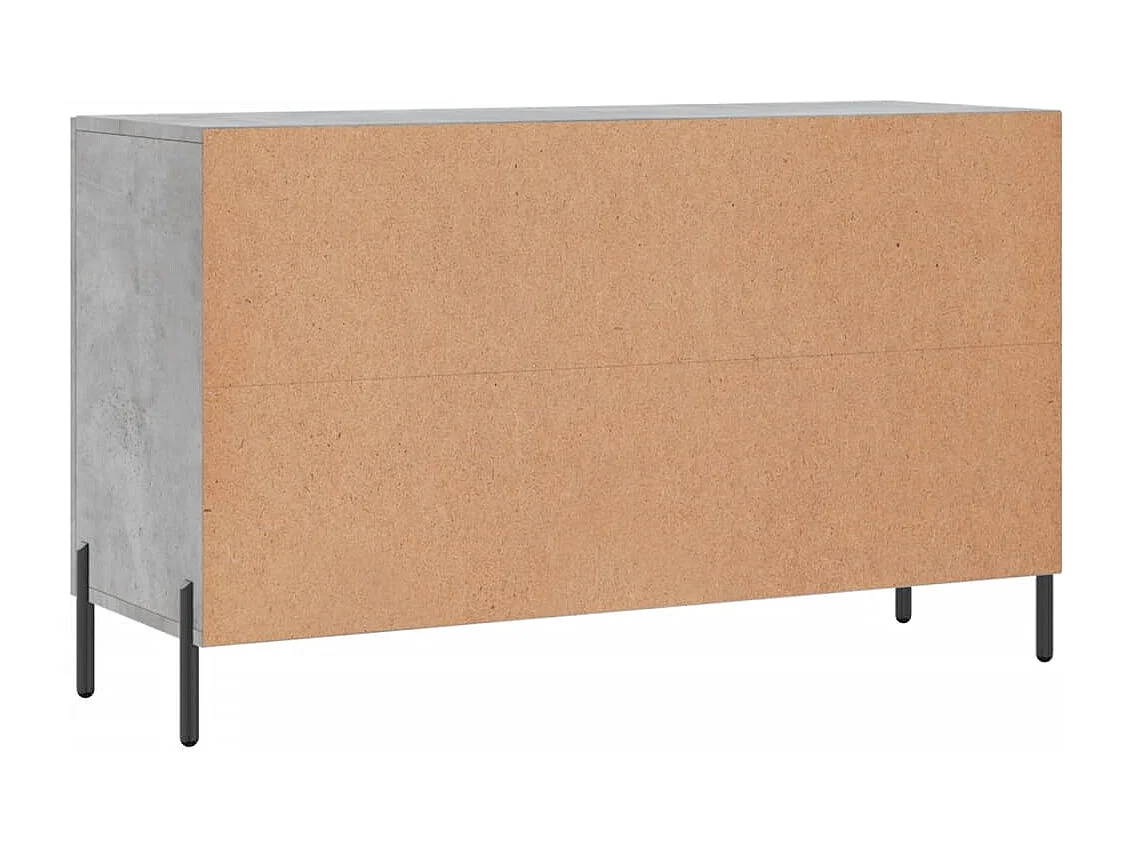 Buffet gris béton 100x36x60 cm bois d'ingénierie