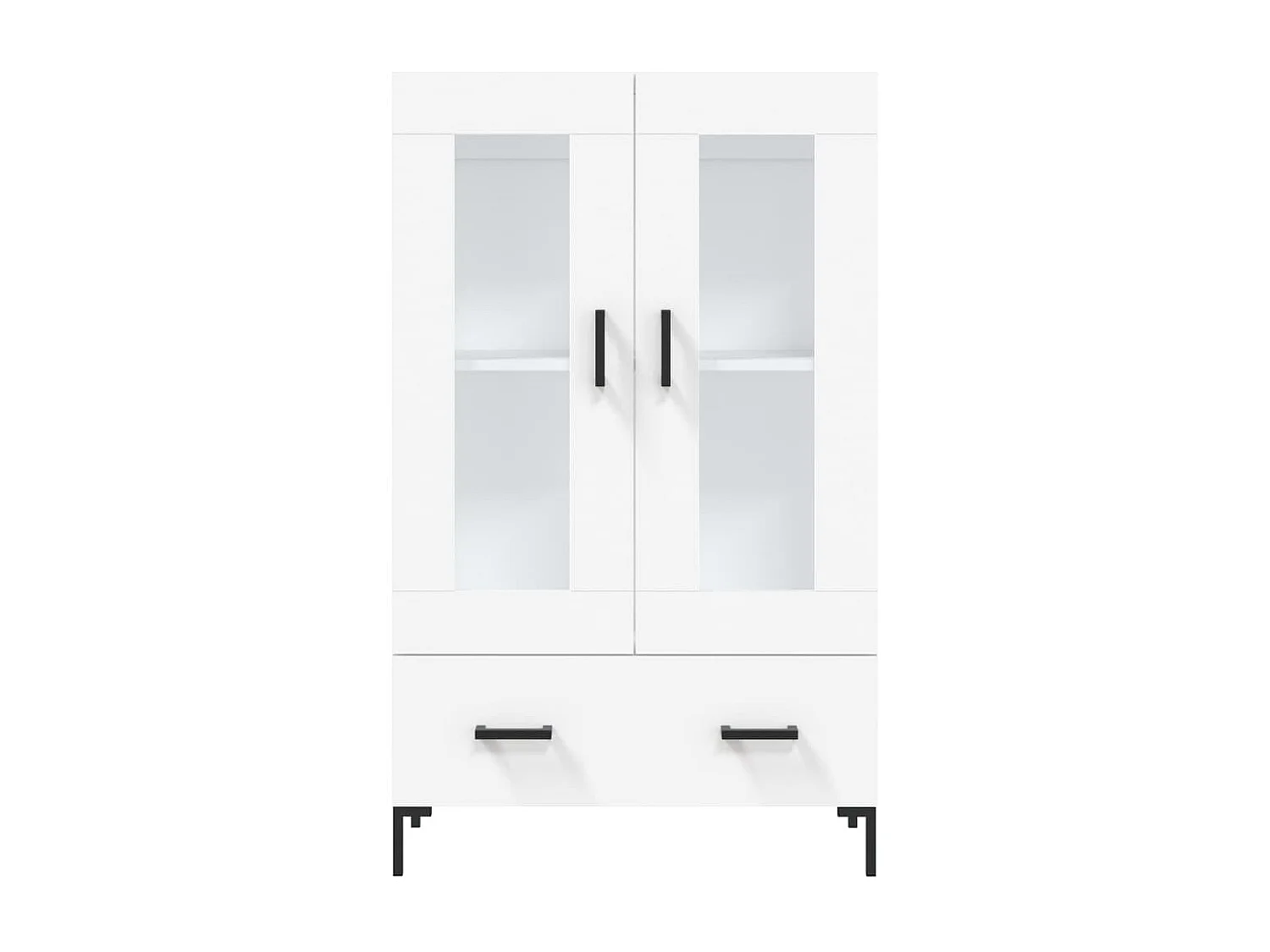 Buffet haut blanc 69,5x31x115 cm bois d'ingénierie